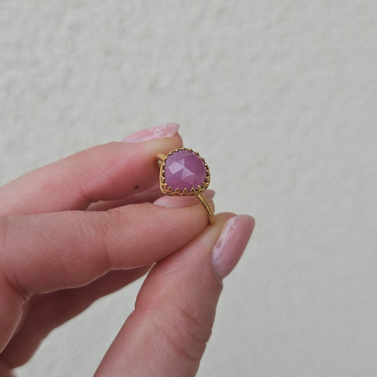 Bague Saphir rose brut T56