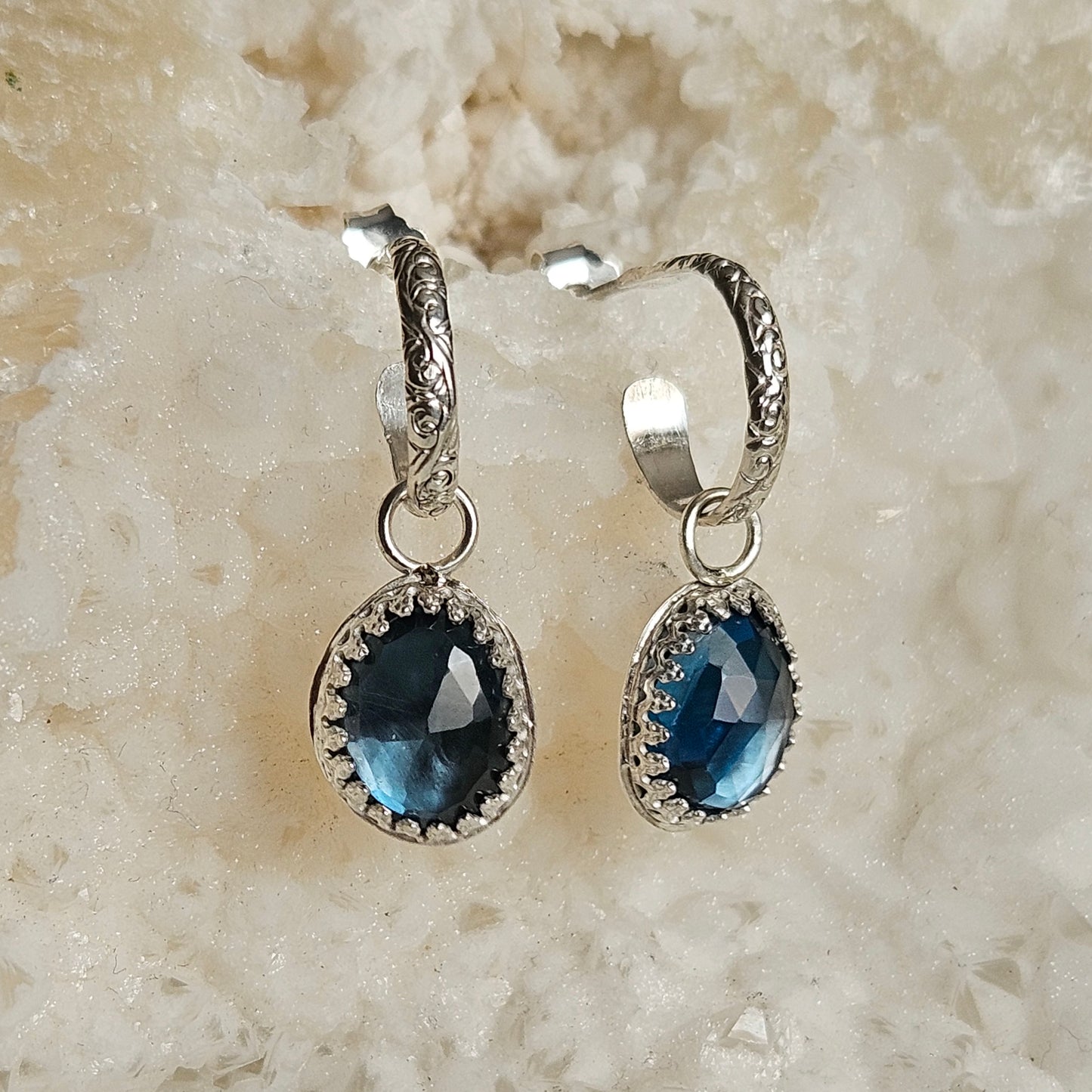 Topaz London mini hoop earrings