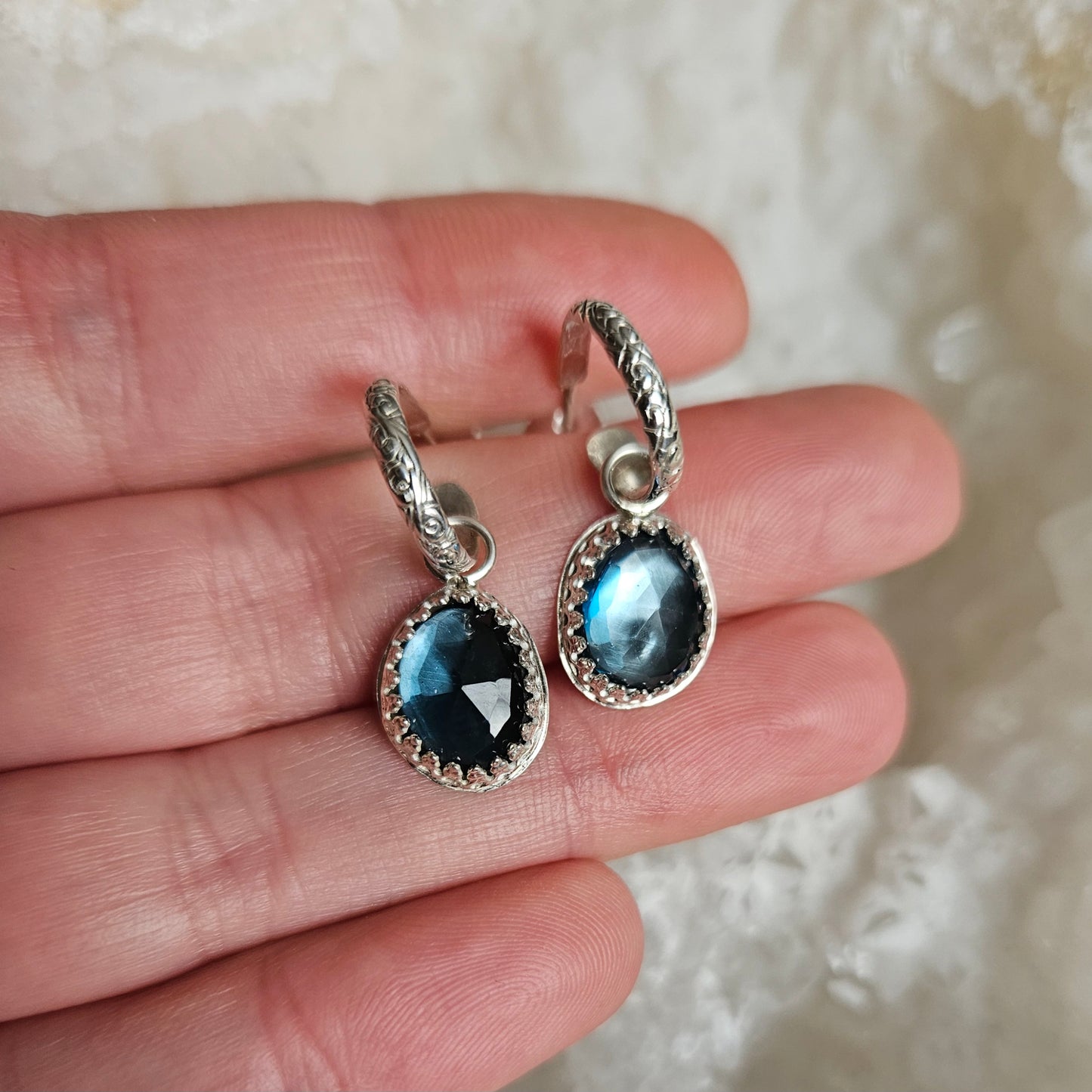 Topaz London mini hoop earrings