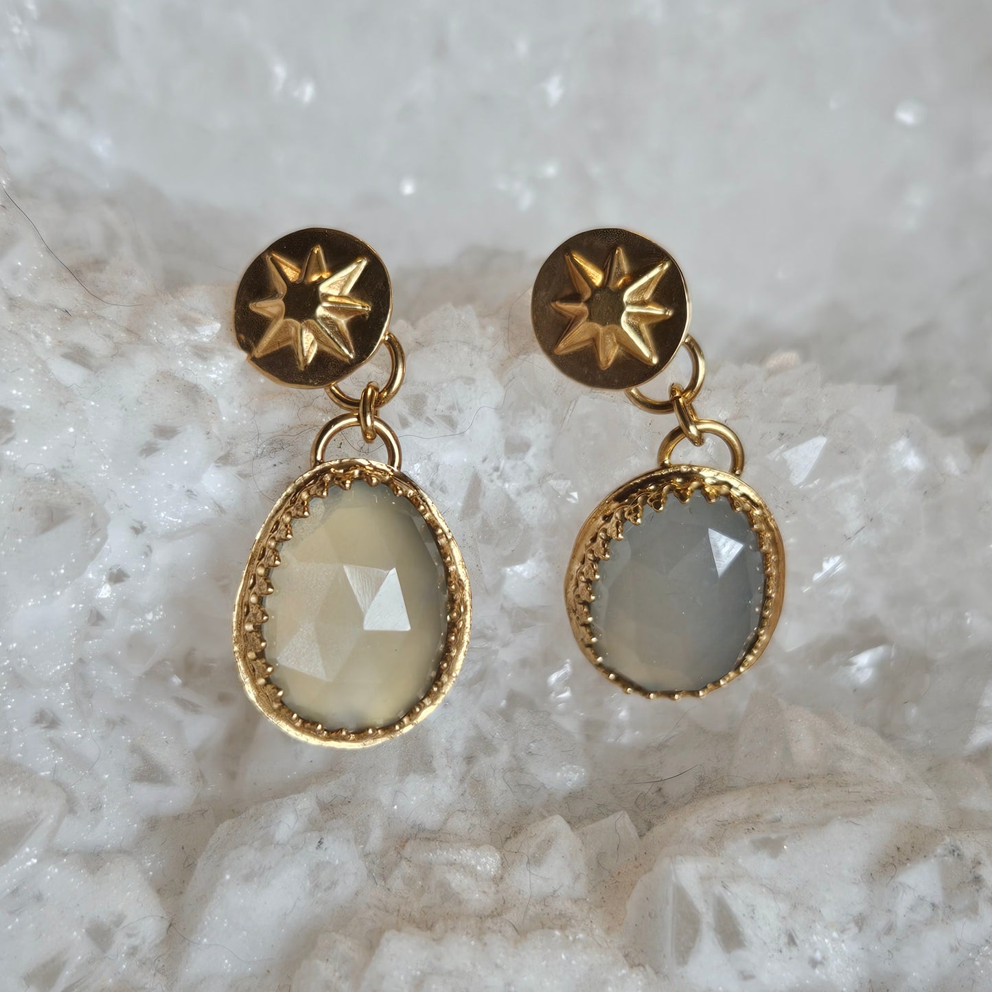 Moonstone earrings